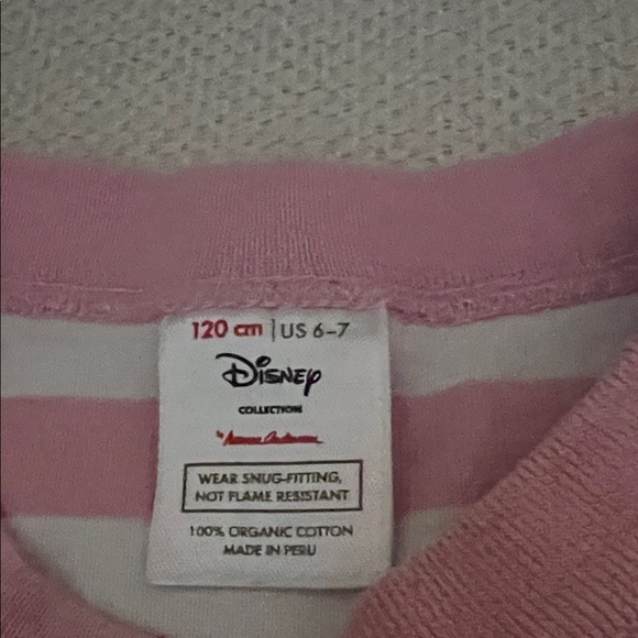 Piglet Disney Hanna Andersson Pink Striped Kids Pajama Set - Picture 5 of 6
